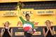 Stage winner Italy's Fabio Aru celebrates on the podium after winning the 160,5 km fifth stage of the 104th edition of the Tour de France cycling race on July 5, 2017 between Vittel and La Planche des Belles Filles. / AFP PHOTO / Lionel BONAVENTURE (Photo credit should read LIONEL BONAVENTURE/AFP/Getty Images)