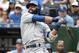KANSAS CITY, MO - JUNE 25: Jose Bautista #19 of the Toronto Blue Jays hits a two-run home run in the fifth inning against the Toronto Blue Jays at Kauffman Stadium on June 25, 2017 in Kansas City, Missouri. (Photo by Ed Zurga/Getty Images)