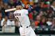 HOUSTON, TX - JUNE 29: Carlos Correa #1 of the Houston Astros hits a two-run home run in the sixth inning against the Oakland Athletics at Minute Maid Park on June 29, 2017 in Houston, Texas. (Photo by Bob Levey/Getty Images)