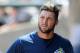 LAKEWOOD, NJ - MAY 14:  Tim Tebow #15 of the Columbia Fireflies looks on from the dugout after striking out in the top of the sixth inning against the Lakewood BlueClaws on May 14, 2017 at FirstEnergy Park in Lakewood, New Jersey. (Photo by Christopher Pasatieri/Getty Images)