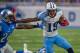 DETROIT, MI - SEPTEMBER 18: Tajae Sharpe #19 of the Tennessee Titans runs with the football during an NFL game against the Detroit Lions at Ford Field on September 18, 2016 in Detroit, Michigan. Titans defeated the Lions 16-15. (Photo by Dave Reginek/Getty Images)