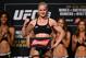 LAS VEGAS, NV - JULY 07: Valentina Shevchenko of Kyrgyzstan poses on the scale during the UFC 213 weigh-in at the Park Theater on July 7, 2017 in Las Vegas, Nevada. (Photo by Jeff Bottari/Zuffa LLC/Zuffa LLC via Getty Images)