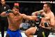 LAS VEGAS, NV - JULY 08: (R-L) Fabricio Werdum of Brazil knees Alistair Overeem of the Netherlands in their heavyweight bout during the UFC 213 event at T-Mobile Arena on July 8, 2017 in Las Vegas, Nevada. (Photo by Josh Hedges/Zuffa LLC/Zuffa LLC via Getty Images)
