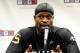 TULSA, OK - JULY 09: Stephen Jackson #5 of the Killer 3s speaks to the media during week three of the BIG3 three on three basketball league at BOK Center on July 9, 2017 in Tulsa, Oklahoma. (Photo by J Pat Carter/BIG3/Getty Images)