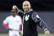 Retired New York Yankees shortstop Derek Jeter throws out the ceremonial first pitch after a ceremony retiring his number 2 in Monument Park at Yankee Stadium in New York, Sunday, May 14, 2017. (AP Photo/Kathy Willens, Pool)