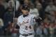 SEATTLE, WA - JUNE 21: Miguel Cabrera #24 of the Detroit Tigers points to first base during an at-bat in a game against the Seattle Mariners at Safeco Field on June 21, 2017 in Seattle, Washington. The Mariners won the game 7-5. (Photo by Stephen Brashear/Getty Images)