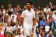LONDON, ENGLAND - JULY 11: Novak Djokovic of Serbia reacts during the Gentlemen's Singles fourth round match against Adrian Mannarino of France on day eight of the Wimbledon Lawn Tennis Championships at the All England Lawn Tennis and Croquet Club on July 11, 2017 in London, England. (Photo by Shaun Botterill/Getty Images)