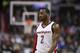 Washington Wizards guard John Wall (2) stands on the court in the second half of game 6 of the Eastern Conference semifinal NBA basketball playoff series against the Boston Celtics, Friday, May 12, 2017, in Washington. The Wizards won 92-91. (AP Photo/Alex Brandon)
