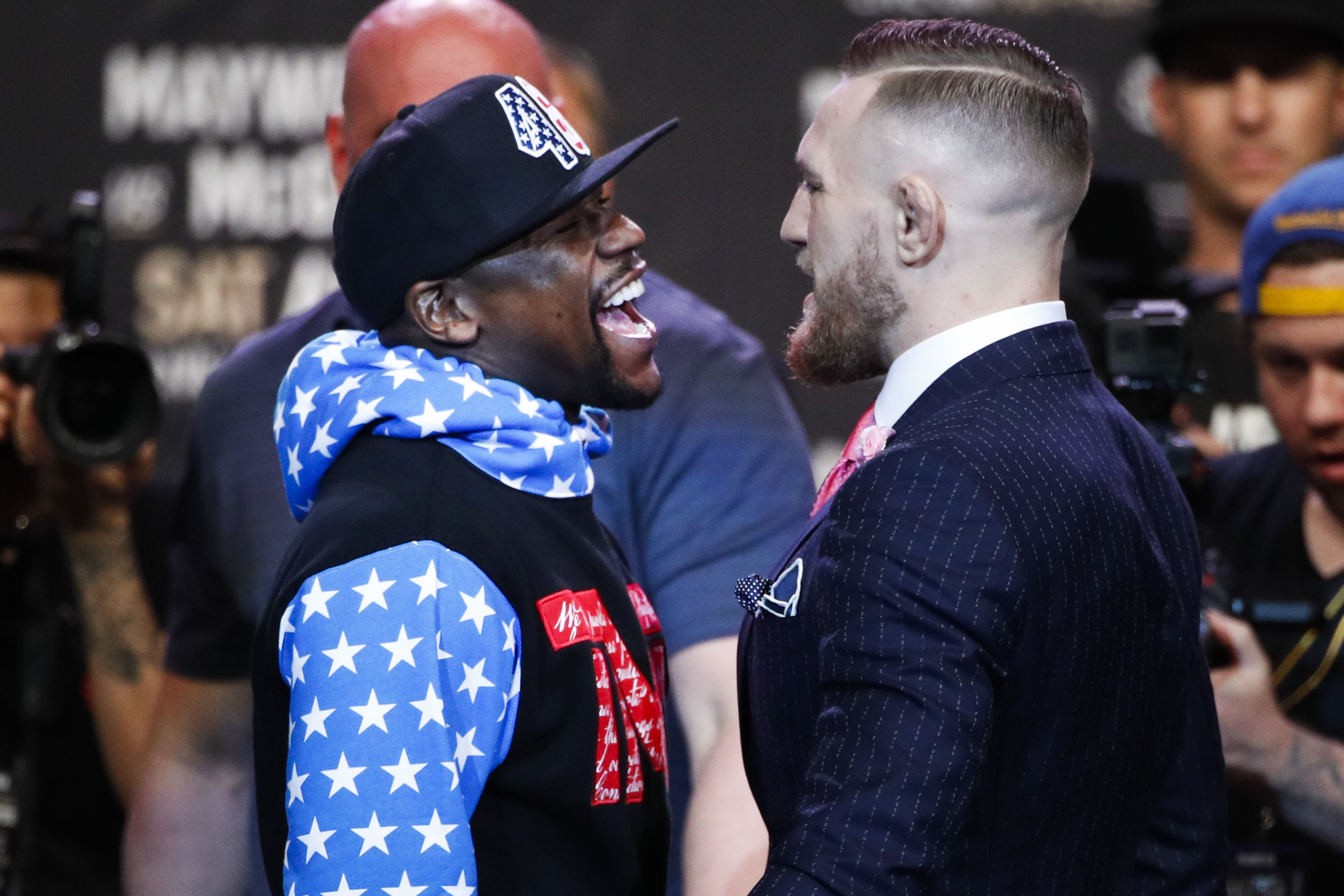 Floyd Mayweather, Conor McGregor all business in final press