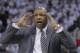 Los Angeles Clippers head coach Doc Rivers looks on during the second half in Game 6 of an NBA basketball first-round playoff series against the Utah Jazz Friday, April 28, 2017, in Salt Lake City. Clippers won 98-93. (AP Photo/Rick Bowmer)