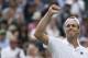 US player Sam Querrey celebrates beating Britain's Andy Murray in their men's singles quarter-final match on the ninth day of the 2017 Wimbledon Championships at The All England Lawn Tennis Club in Wimbledon, southwest London, on July 12, 2017.
Querrey won 3-6, 6-4, 6-7, 6-1, 6-1. / AFP PHOTO / Daniel LEAL-OLIVAS / RESTRICTED TO EDITORIAL USE (Photo credit should read DANIEL LEAL-OLIVAS/AFP/Getty Images)