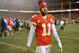 KANSAS CITY, MP - JANUARY 15: Quarterback Alex Smith #11 of the Kansas City Chiefs walks off of the field in a losing effort against the Pittsburgh Steelers in the AFC Divisional Playoff game at Arrowhead Stadium on January 15, 2017 in Kansas City, Missouri. (Photo by Peter Aiken/Getty Images)