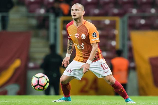 Wesley Sneijder of Galatasarayduring the Turkish Spor Toto Super Lig football match between Galatasaray SK and Osmanlispor FK on May 19, 2017 at the Türk Telekom Arena in Istanbul, Turkey.(Photo by VI Images via Getty Images)