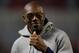 TUSCALOOSA, AL - NOVEMBER 19: Former Chattanooga and NFL player Terrell Owens looks on from the sidelines during the game between the Chattanooga Mocs and Alabama Crimson Tide at Bryant-Denny Stadium on November 19, 2016 in Tuscaloosa, Alabama. (Photo by Kevin C. Cox/Getty Images)