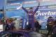 Driver Denny Hamlin celebrates after winning the NASCAR Cup Series 301 auto race at New Hampshire Motor Speedway in Loudon, N.H., Sunday, July 16, 2017. (AP Photo/Charles Krupa)
