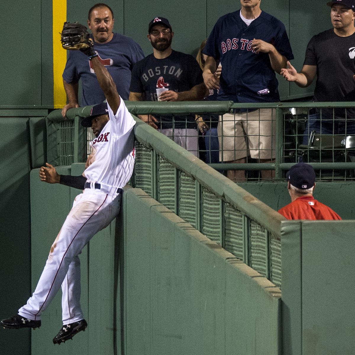 Boston Red Sox CF Jackie Bradley Jr. Robs New York Yankees RF Aaron