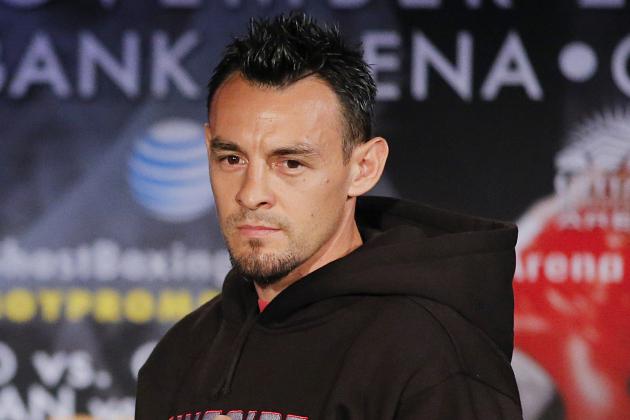 FILE - In this Oct. 23, 2012 file photo, boxer Robert Guerrero poses for photos during a news conference in Los Angeles. Guerrero is one of 25 gun-packing out-of-towners were arrested on felony weapons charges in 2013 for traveling armed at New York's busy LaGuardia and Kennedy airports. Such strict enforcement of New York's tough gun laws is intended to send a message not to bring firearms to New York in the first place, and that message may be getting through. (AP Photo/Jae C. Hong, file)