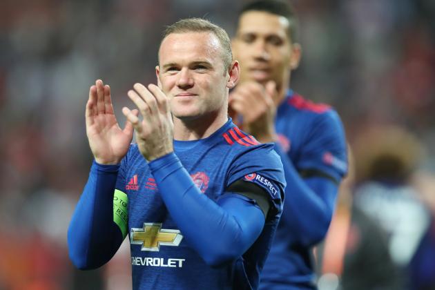 STOCKHOLM, SWEDEN - MAY 24: Wayne Rooney of Manchester United celebrates during the UEFA Europa League Final match between Ajax and Manchester United at Friends Arena on May 24, 2017 in Stockholm, Sweden. (Photo by Ian MacNicol/Getty Images)