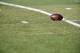 A game ball sits on the field during an NFL football game between the Cleveland Browns and the New York Giants, Sunday, Nov. 27, 2016, in Cleveland. The Giants won 27-13. (AP Photo/David Richard)