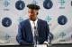 BLOOMINGTON, MN - JUNE 29: Tom Thibobeau introduces Jimmy Butler of the Minnesota Timberwolves to the public during a press conference at the Mall of America on June 29, 2017 in Bloomington, Minnesota. NOTE TO USER: User expressly acknowledges and agrees that, by downloading and or using this Photograph, user is consenting to the terms and conditions of the Getty Images License Agreement. Mandatory Copyright Notice: Copyright 2017 NBAE (Photo by Gary Dineen/NBAE via Getty Images)