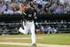 Chicago White Sox's Yoan Moncada heads for first after drawing a walk from Los Angeles Dodgers starting pitcher Kenta Maeda during the second inning of a baseball game Wednesday, July 19, 2017, in Chicago. Moncada makes his major league debut in the game. (AP Photo/Charles Rex Arbogast)