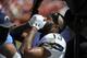 San Diego Chargers wide receiver Keenan Allen (13) grimaces with pain after an injury during the first half of an NFL football game against the Kansas City Chiefs in Kansas City, Mo., Sunday, Sept. 11, 2016. (AP Photo/Ed Zurga)