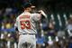 MILWAUKEE, WI - JULY 05: Zach Britton #53 of the Baltimore Orioles pitches in the seventh inning against the Milwaukee Brewers at Miller Park on July 05, 2017 in Milwaukee, Wisconsin. (Photo by Dylan Buell/Getty Images)