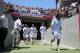 SANTA CLARA, CA - JULY 23: Marcelo of Real Madrid walks out with his team mates during the International Champions Cup 2017 match between Real Madrid v Manchester United at Levi'a Stadium on July 23, 2017 in Santa Clara, California. (Photo by Robbie Jay Barratt - AMA/Getty Images)