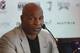 Former world heavyweight boxing champion Mike Tyson gives a press conference in Dubai in which he announced the opening of an academy named after him in the UAE, on May 4, 2017.
/ AFP PHOTO / Stringer (Photo credit should read STRINGER/AFP/Getty Images)