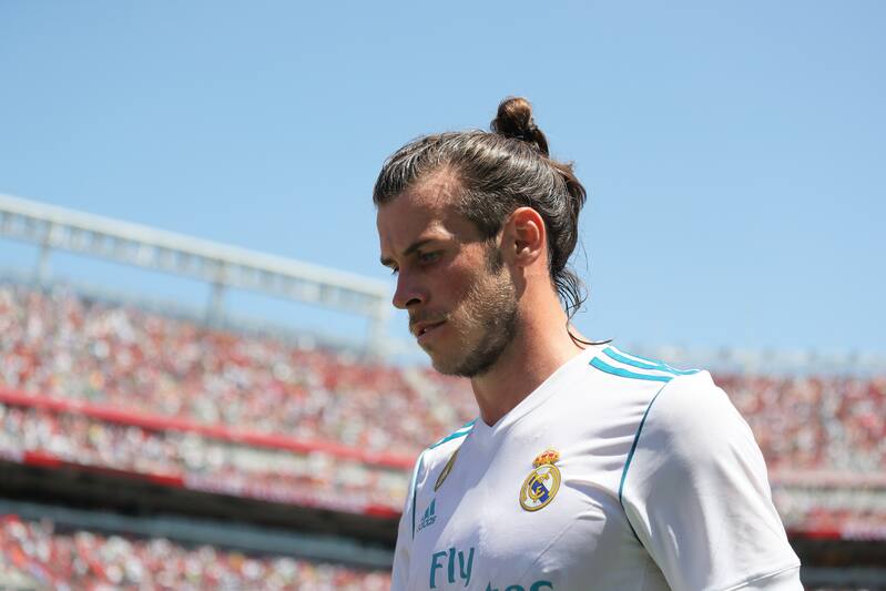 SANTA CLARA, CA - JULY 23: Gareth Bale of Real Madrid during the International Champions Cup 2017 match between Real Madrid v Manchester United at Levi'a Stadium on July 23, 2017 in Santa Clara, California. (Photo by Matthew Ashton - AMA/Getty Images)