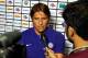 SINGAPORE - JULY 25: Antonio Conte Manager of Chelsea speaks to the media prior to kick off during the International Champions Cup match between Bayern Munich and Chelsea FC and FC Bayern Munich at National Stadium on July 25, 2017 in Singapore. (Photo by Stanley Chou/Getty Images for ICC)