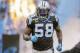 Carolina Panthers' Thomas Davis (58) takes the field during defensive introductions before an NFL football game against the Atlanta Falcons in Charlotte, N.C., Saturday, Dec. 24, 2016. The Falcons won 33-16. (AP photo/Bob Leverone)