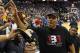 LAS VEGAS, NV - JULY 07: LaVar Ball, father of Lonzo Ball #2 of the Los Angeles Lakers, greets fans at halftime of a 2017 Summer League game between the Lakers and the Los Angeles Clippers at the Thomas & Mack Center on July 7, 2017 in Las Vegas, Nevada. The Clippers won 96-93 in overtime. NOTE TO USER: User expressly acknowledges and agrees that, by downloading and or using this photograph, User is consenting to the terms and conditions of the Getty Images License Agreement. (Photo by Ethan Miller/Getty Images)