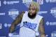 New York Giants' Odell Beckham, Jr. talks to reporters after NFL football practice in East Rutherford, N.J., Tuesday, June 13, 2017. (AP Photo/Seth Wenig)
