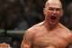 Robbie Lawler celebrates after defeating Rory MacDonald during their welterweight title fight mixed martial arts bout at UFC 189 Saturday, July 11, 2015, in Las Vegas. (AP Photo/John Locher)