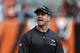 Baltimore Ravens head coach John Harbaugh works the field during practice before an NFL football game against the Cincinnati Bengals, Sunday, Jan. 1, 2017, in Cincinnati. (AP Photo/Gary Landers)