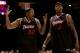 CHICAGO, IL - JULY 23: Rashad McCants #32 and Al Harrington #3 of Trilogy react during the game against Tri-State during week five of the BIG3 three on three basketball league at UIC Pavilion on July 23, 2017 in Chicago, Illinois. (Photo by Streeter Lecka/BIG3/Getty Images)