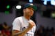 CHICAGO, IL - JULY 23: Coach Allen Iverson of 3's Company reacts during the game against the 3 Headed Monsters during week five of the BIG3 three on three basketball league at UIC Pavilion on July 23, 2017 in Chicago, Illinois. (Photo by Michael Hickey/BIG3/Getty Images)