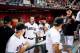 PHOENIX, AZ - JULY 25: David Peralta #6 and Paul Goldschmidt #44 of the Arizona Diamondbacks get loose prior to a game against the Atlanta Braves at Chase Field on July 25, 2017 in Phoenix, Arizona. (Photo by Sarah Sachs/Arizona Diamondbacks/Getty Images)