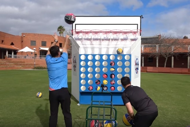 Youtubers Combine Basketball And Connect Four Into Brilliant Game