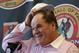 Former Cincinnati Reds player and manager Pete Rose laughs during a press conference where it was announced that he will be inducted into the Reds Hall of Fame, Tuesday, Jan. 19, 2016, in Cincinnati. The induction will take place the weekend of June 24-26, 2016. (AP Photo/Gary Landers)
