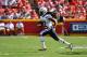 KANSAS CITY, MO - SEPTEMBER 11: Cornerback Jason Verrett #22 of the San Diego Chargers runs with the ball after an interception during the second half of the game against the Kansas City Chiefs at Arrowhead Stadium on September 11, 2016 in Kansas City, Missouri. (Photo by Peter G Aiken/Getty Images)