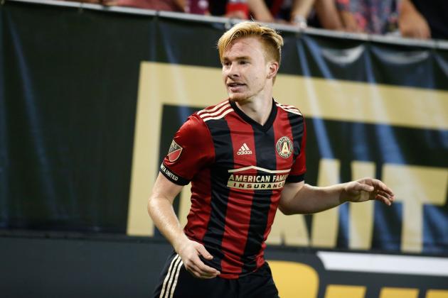 May 20, 2017; Atlanta, GA, USA; Atlanta United forward Andrew Carleton (30) in action against the Houston Dynamo in the second half at Bobby Dodd Stadium at Historic Grant Field. Mandatory Credit: Brett Davis-USA TODAY Sports