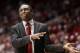 Mar 1, 2017; Tuscaloosa, AL, USA; Alabama Crimson Tide head coach Avery Johnson reacts about a call during the game against Mississippi Rebels at Coleman Coliseum. Mandatory Credit: Marvin Gentry-USA TODAY Sports