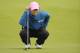 Korea's In-Kyung Kim lines up a putt on the 4th green during her third round on day 3 of the 2017 Women's British Open Golf Championship at Kingsbarns Golf Links near St. Andrews, east Scotland, on August 5, 2017. / AFP PHOTO / Andy BUCHANAN (Photo credit should read ANDY BUCHANAN/AFP/Getty Images)