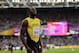 Jamaica's Usain Bolt smiles after finishing his Men's 100 meters semifinal during the World Athletics Championships in London Saturday, Aug. 5, 2017. (AP Photo/Tim Ireland)