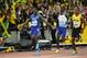 LONDON, ENGLAND - AUGUST 05: Justin Gatlin of the United States raises his arms as he crosses the line to win the Men's 100 metres final in 9.92 seconds during day two of the 16th IAAF World Athletics Championships London 2017 at The London Stadium on August 5, 2017 in London, United Kingdom. (Photo by Shaun Botterill/Getty Images)
