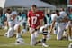 Miami Dolphins quarterback Ryan Tannehill stretches out during an NFL football training camp, Thursday, Aug. 3, 2017, at the Dolphins training facility in Davie, Fla. (AP Photo/Wilfredo Lee)