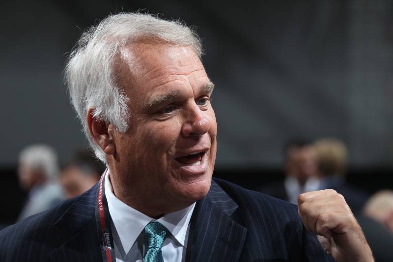 NEWARK, NJ - JUNE 30: President, CEO and Alternate Governor Jim Lites of the Dallas Stars speaks on the draft floor during the 2013 NHL Draft at the Prudential Center on June 30, 2013 in Newark, New Jersey. (Photo by Bruce Bennett/Getty Images)