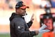 CLEVELAND, OH - NOVEMBER 27: Head coach Hue Jackson of the Cleveland Browns looks on during the third quarter against the New York Giants at FirstEnergy Stadium on November 27, 2016 in Cleveland, Ohio. (Photo by Jason Miller/Getty Images)